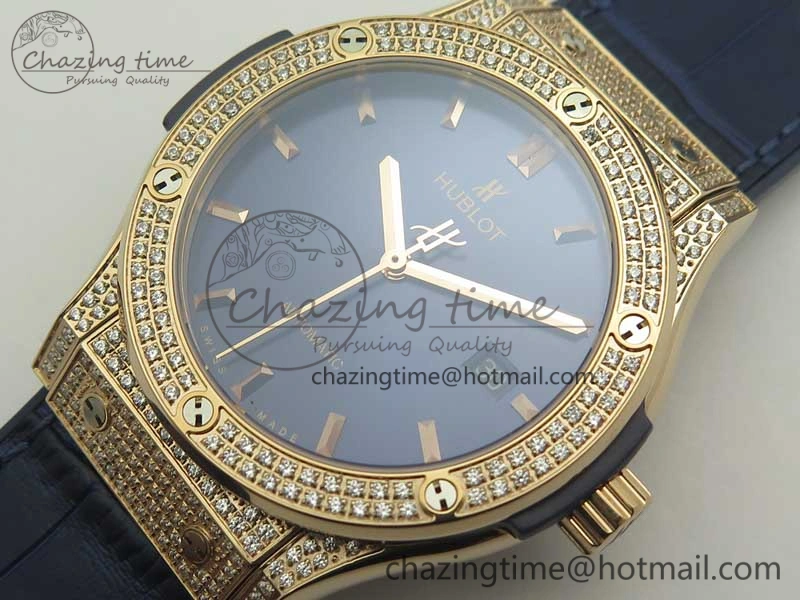 Resilient Fusion 42mm Crystal RG Case F16 Factory 1:1 Best Edition Blue Dial On Gummy Strap A 6873