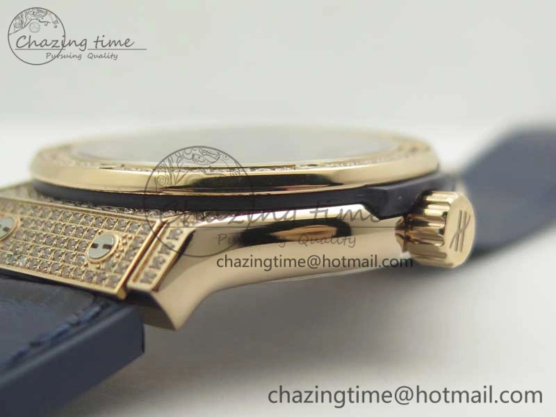 Resilient Fusion 42mm Crystal RG Case F16 Factory 1:1 Best Edition Blue Dial On Gummy Strap A 6873