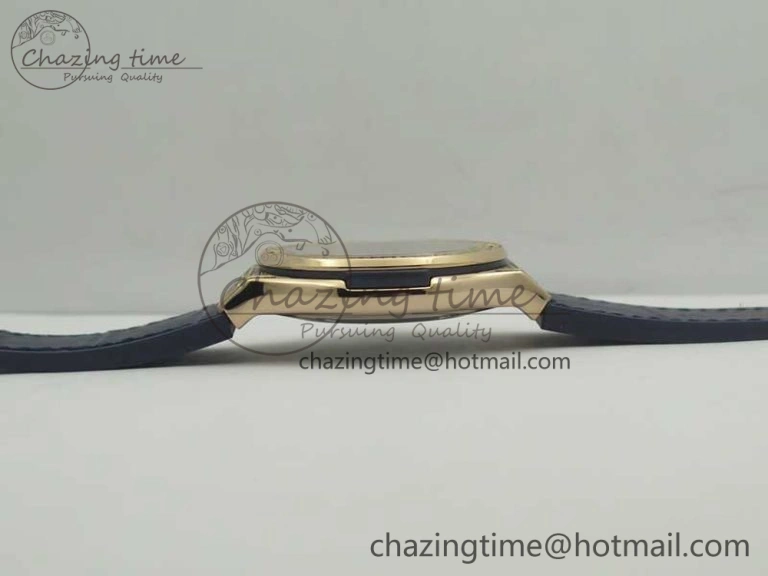 Resilient Fusion 42mm Crystal RG Case F16 Factory 1:1 Best Edition Blue Dial On Gummy Strap A 6873