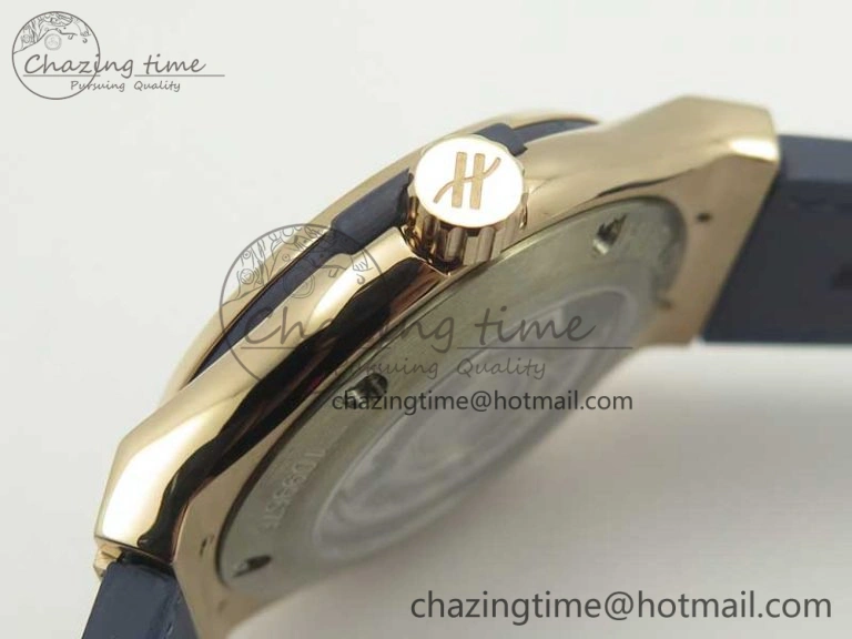 Resilient Fusion 42mm Crystal RG Case F16 Factory 1:1 Best Edition Blue Dial On Gummy Strap A 6873