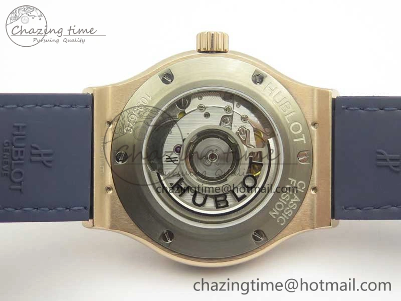 Resilient Fusion 42mm Crystal RG Case F16 Factory 1:1 Best Edition Blue Dial On Gummy Strap A 6873