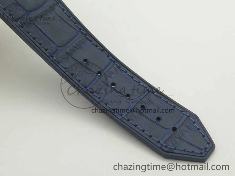 Resilient Fusion 42mm Crystal RG Case F16 Factory 1:1 Best Edition Blue Dial On Gummy Strap A 6873