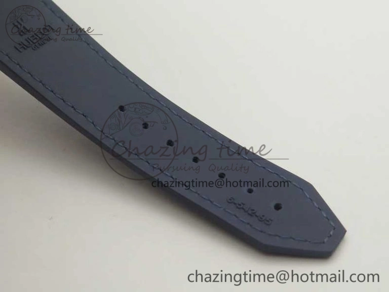 Resilient Fusion 42mm Crystal RG Case F16 Factory 1:1 Best Edition Blue Dial On Gummy Strap A 6873