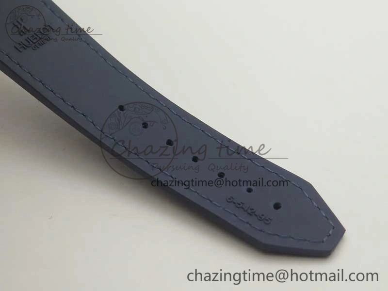 Resilient Fusion 42mm Crystal RG Case F16 Factory 1:1 Best Edition Blue Dial On Gummy Strap A 6873