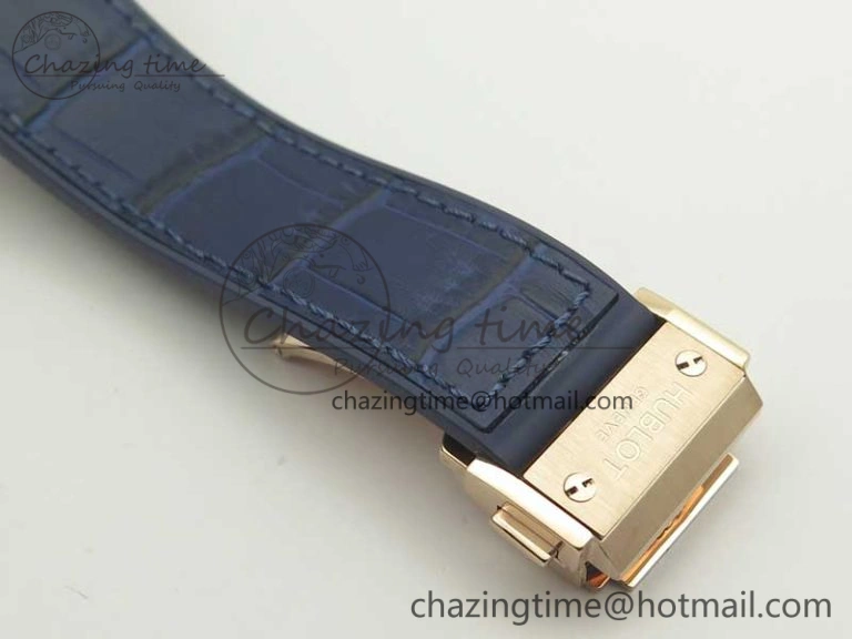 Resilient Fusion 42mm Crystal RG Case F16 Factory 1:1 Best Edition Blue Dial On Gummy Strap A 6873