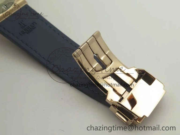 Resilient Fusion 42mm Crystal RG Case F16 Factory 1:1 Best Edition Blue Dial On Gummy Strap A 6873