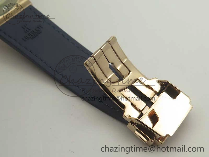 Resilient Fusion 42mm Crystal RG Case F16 Factory 1:1 Best Edition Blue Dial On Gummy Strap A 6873