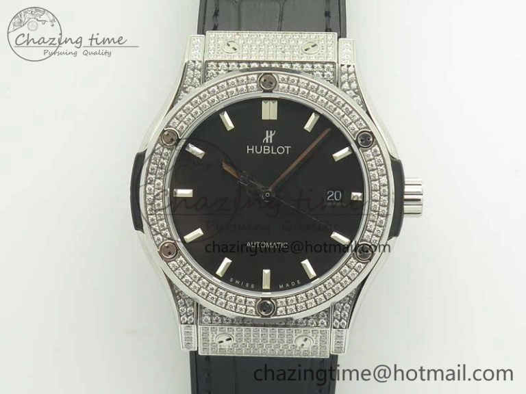 NewStyle Fusion 42mm Crystal TI Case F16 Factory 1:1 Best Edition Black Dial On Gummy Strap A 6870