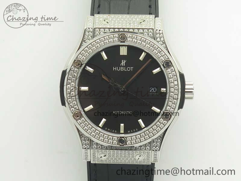 NewStyle Fusion 42mm Crystal TI Case F16 Factory 1:1 Best Edition Black Dial On Gummy Strap A 6870