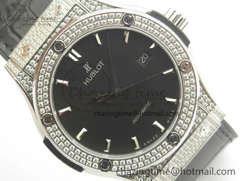 NewStyle Fusion 42mm Crystal TI Case F16 Factory 1:1 Best Edition Black Dial On Gummy Strap A 6870