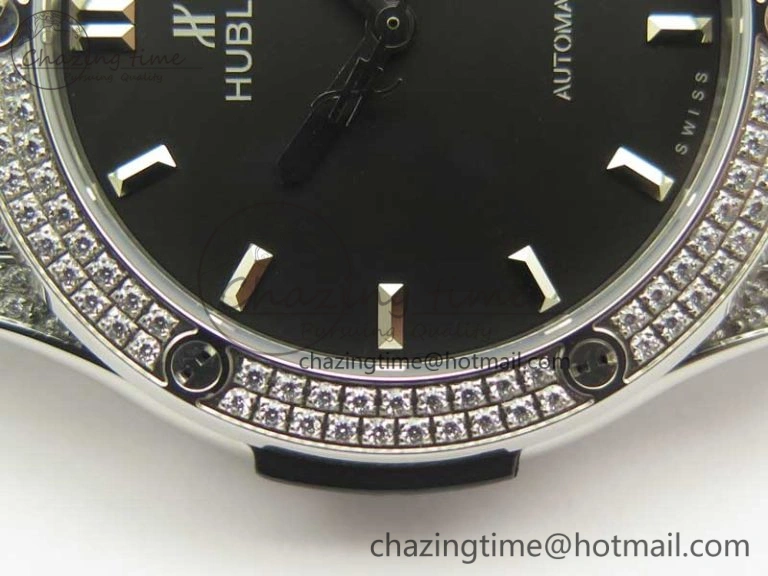 NewStyle Fusion 42mm Crystal TI Case F16 Factory 1:1 Best Edition Black Dial On Gummy Strap A 6870