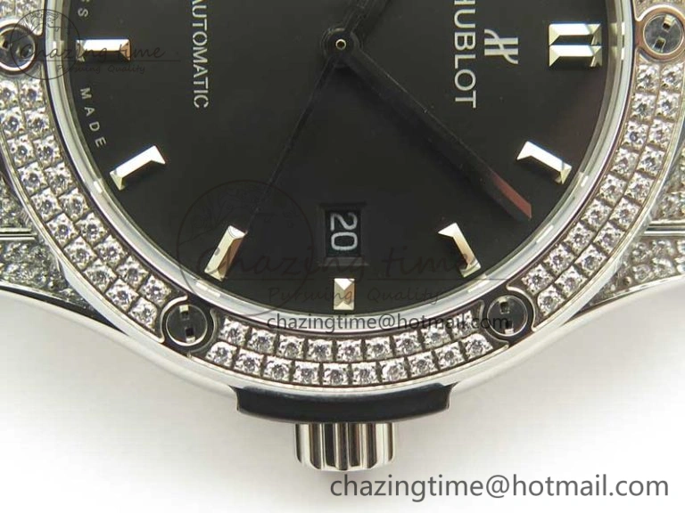 NewStyle Fusion 42mm Crystal TI Case F16 Factory 1:1 Best Edition Black Dial On Gummy Strap A 6870