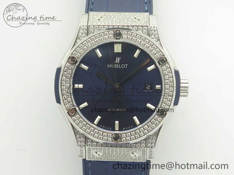 FashionForward Fusion 42mm Crystal TI Case F16 Factory 1:1 Best Edition Blue Dial On Gummy Strap A 6891