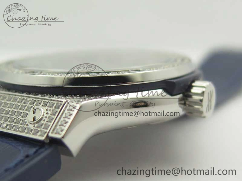 FashionForward Fusion 42mm Crystal TI Case F16 Factory 1:1 Best Edition Blue Dial On Gummy Strap A 6891