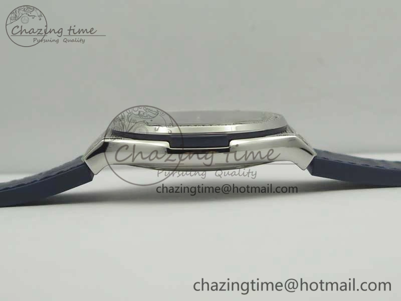 FashionForward Fusion 42mm Crystal TI Case F16 Factory 1:1 Best Edition Blue Dial On Gummy Strap A 6891