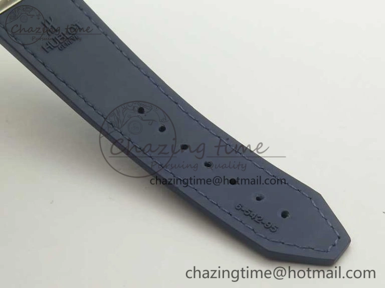 FashionForward Fusion 42mm Crystal TI Case F16 Factory 1:1 Best Edition Blue Dial On Gummy Strap A 6891