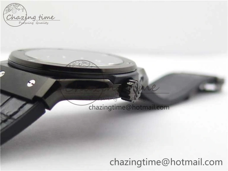 Fusion 42mm DLC B50 Black Dial On Black Gummy Strap A SmoothTexture 6811