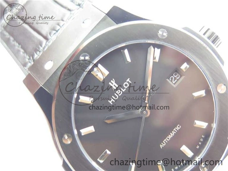 Fusion 42mm DLC B50 Black Dial On Black Gummy Strap A SmoothTexture 6811