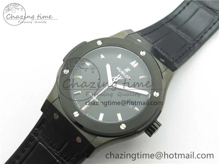 Fusion 42mm DLC B50 Black Dial On Black Gummy Strap A SmoothTexture 6811
