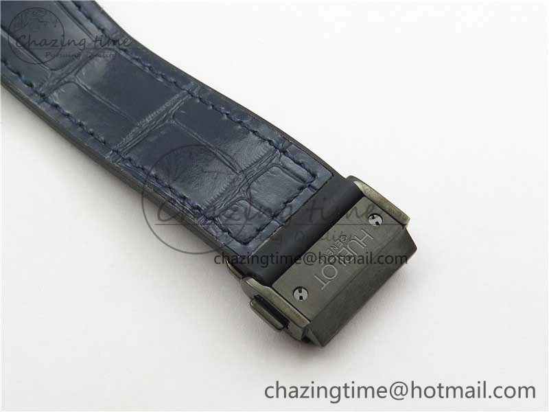 Fusion 42mm DLC B50 Blue Dial On Blue Gummy Strap A Neat 6812