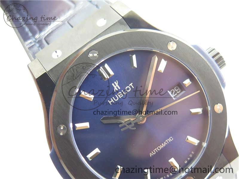 Fusion 42mm DLC B50 Blue Dial On Blue Gummy Strap A Neat 6812