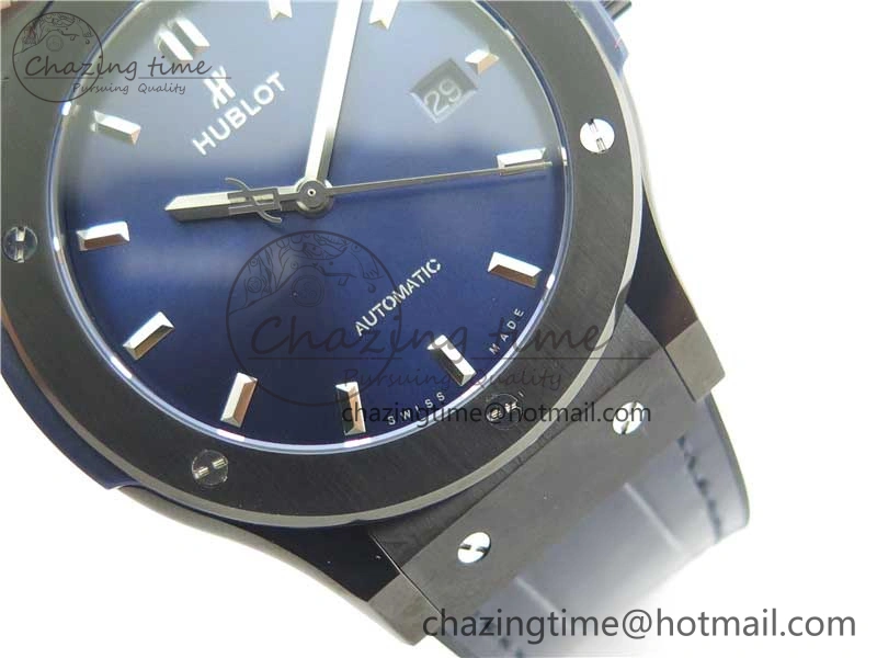 Fusion 42mm DLC B50 Blue Dial On Blue Gummy Strap A Neat 6812