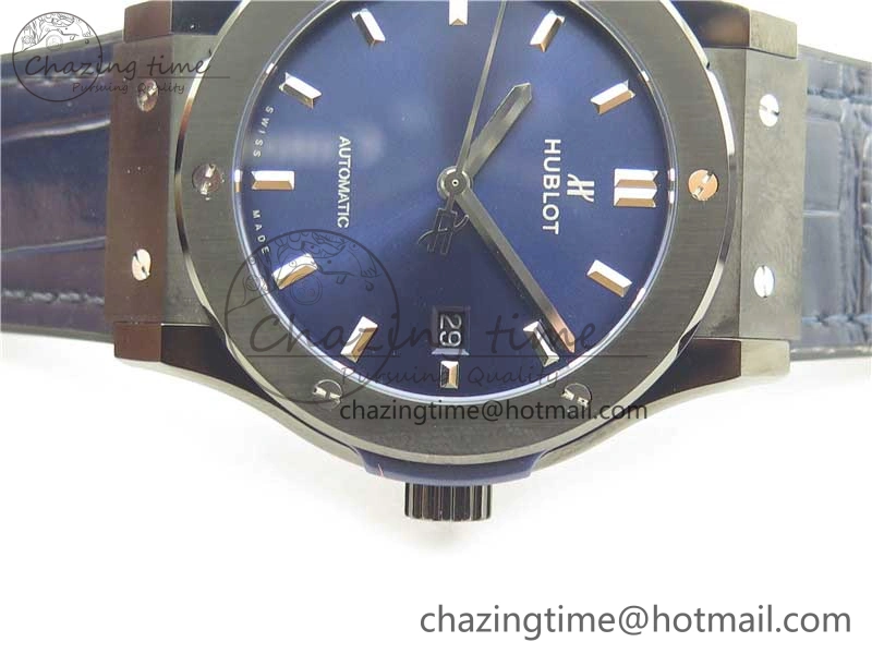 Fusion 42mm DLC B50 Blue Dial On Blue Gummy Strap A Neat 6812