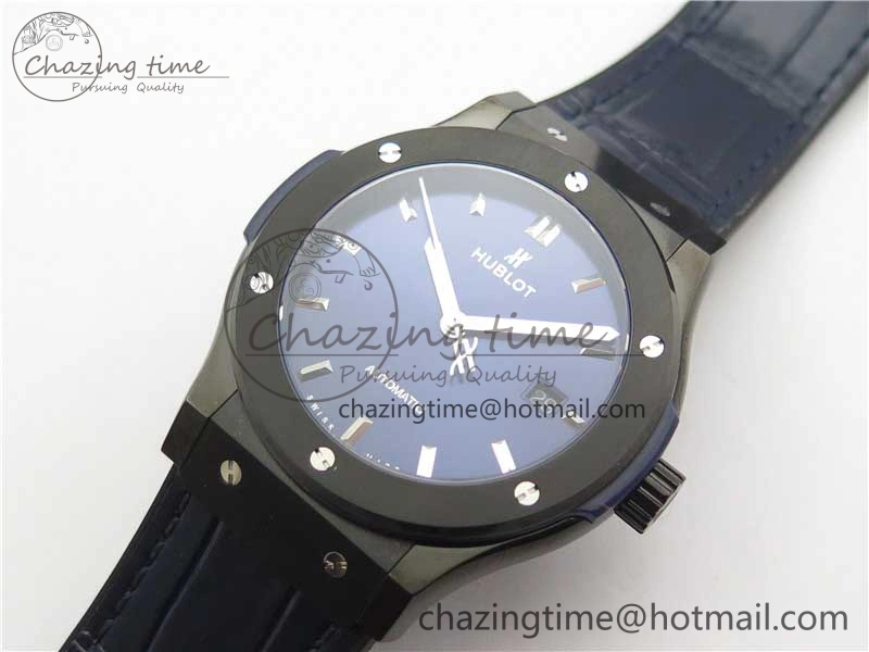 Fusion 42mm DLC B50 Blue Dial On Blue Gummy Strap A Neat 6812