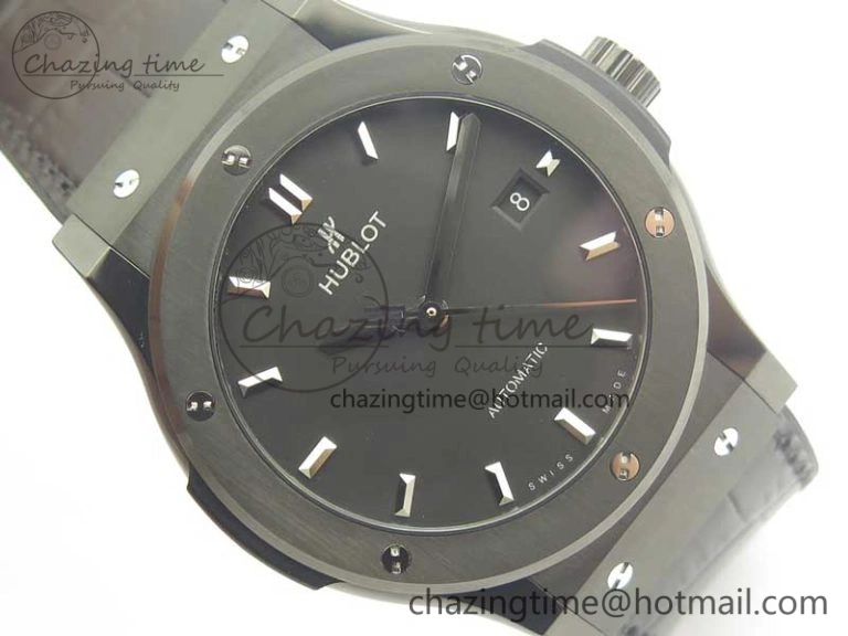 Affordable Fusion 42mm PVD JJF 1:1 Best Edition Black Dial on Black Gummy Strap A 6865