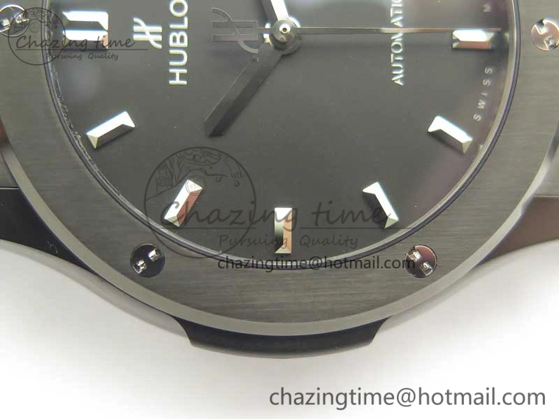 Affordable Fusion 42mm PVD JJF 1:1 Best Edition Black Dial on Black Gummy Strap A 6865
