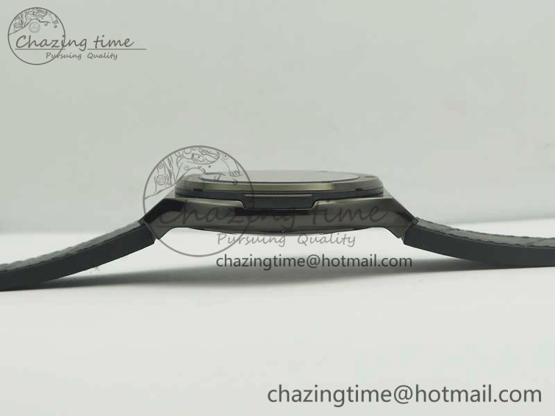 Affordable Fusion 42mm PVD JJF 1:1 Best Edition Black Dial on Black Gummy Strap A 6865