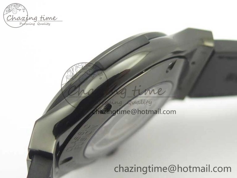 Affordable Fusion 42mm PVD JJF 1:1 Best Edition Black Dial on Black Gummy Strap A 6865