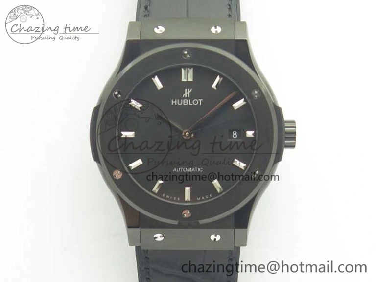 Affordable Fusion 42mm PVD JJF 1:1 Best Edition Black Dial on Black Gummy Strap A 6865