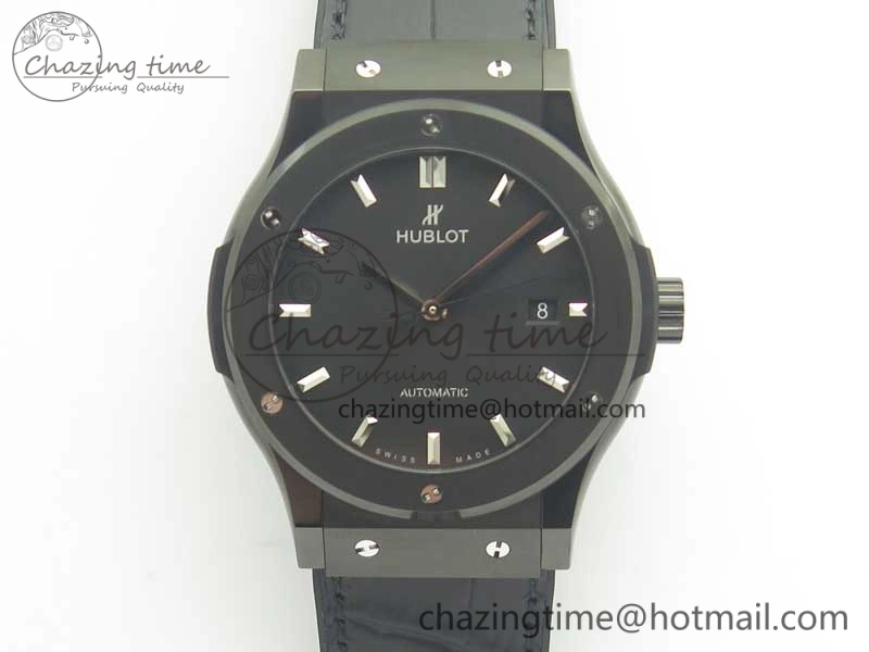 Affordable Fusion 42mm PVD JJF 1:1 Best Edition Black Dial on Black Gummy Strap A 6865