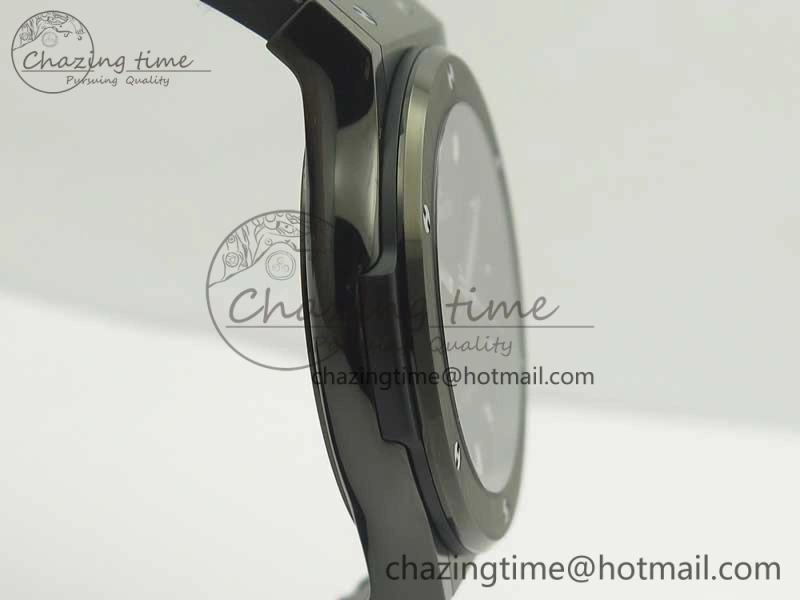 Affordable Fusion 42mm PVD JJF 1:1 Best Edition Black Dial on Black Gummy Strap A 6865