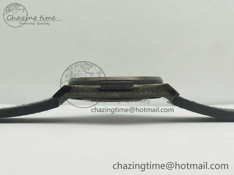 Fusion 42mm PVD JJF 1:1 Best Edition Gray Dial on Black Gummy Strap A Efficient 6861