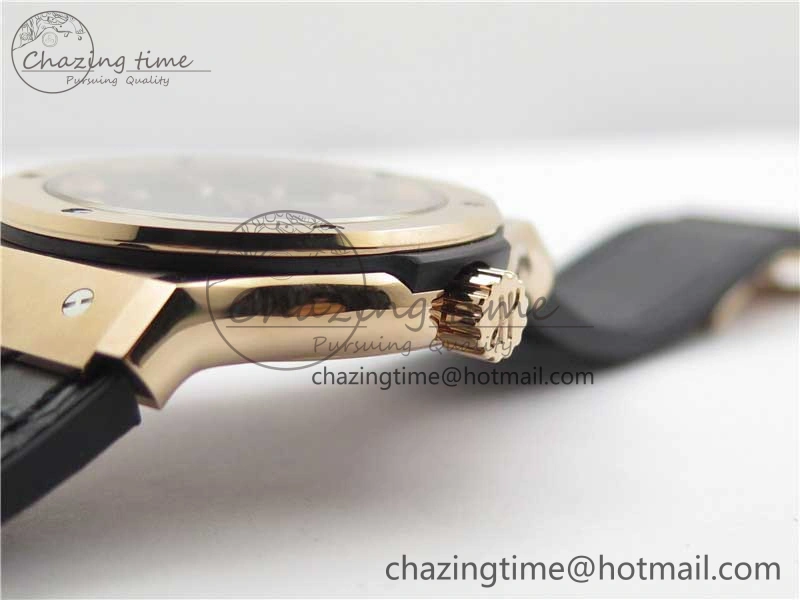 Fusion 42mm RG B50 Black Dial On Black Gummy Strap A Lightweight 6808