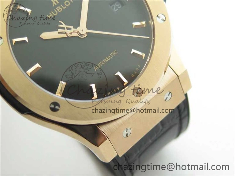 Fusion 42mm RG B50 Black Dial On Black Gummy Strap A Lightweight 6808