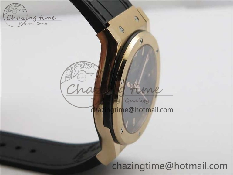 Fusion 42mm RG B50 Black Dial On Black Gummy Strap A Lightweight 6808
