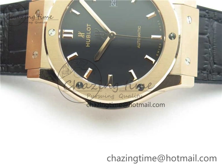 Fusion 42mm RG B50 Black Dial On Black Gummy Strap A Lightweight 6808