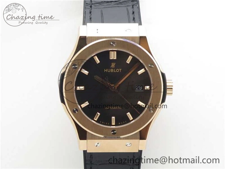 Fusion 42mm RG B50 Black Dial On Black Gummy Strap A Lightweight 6808