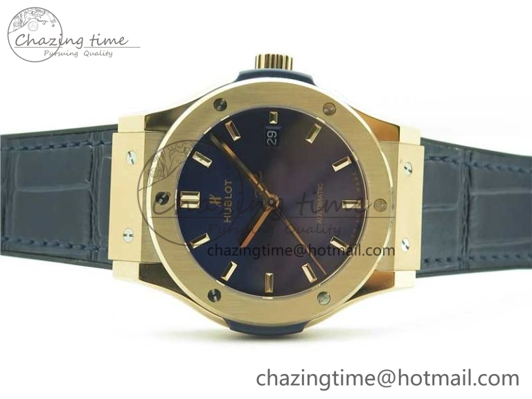 Fusion 42mm RG B50 Blue Dial On Blue Gummy Strap A Premium 6805