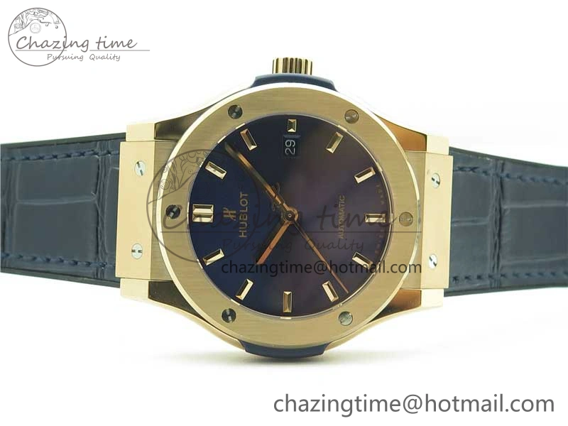 Fusion 42mm RG B50 Blue Dial On Blue Gummy Strap A Premium 6805