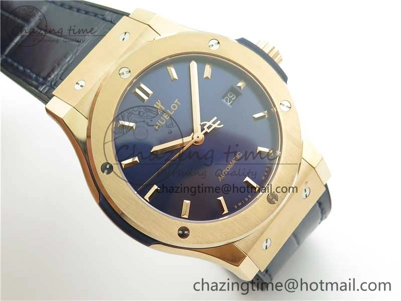 Fusion 42mm RG B50 Blue Dial On Blue Gummy Strap A Premium 6805