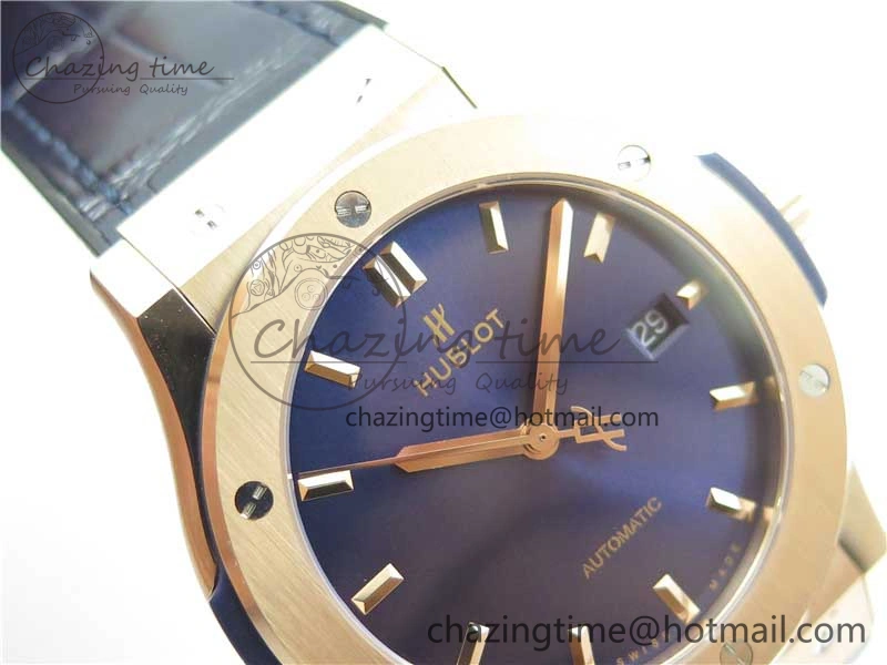 Fusion 42mm RG B50 Blue Dial On Blue Gummy Strap A Premium 6805