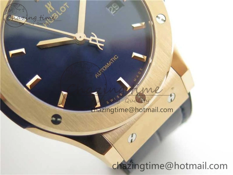 Fusion 42mm RG B50 Blue Dial On Blue Gummy Strap A Premium 6805