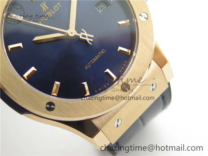 Fusion 42mm RG B50 Blue Dial On Blue Gummy Strap A Premium 6805