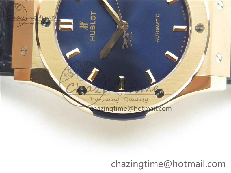Fusion 42mm RG B50 Blue Dial On Blue Gummy Strap A Premium 6805