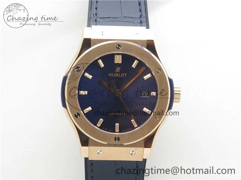 Fusion 42mm RG B50 Blue Dial On Blue Gummy Strap A Premium 6805