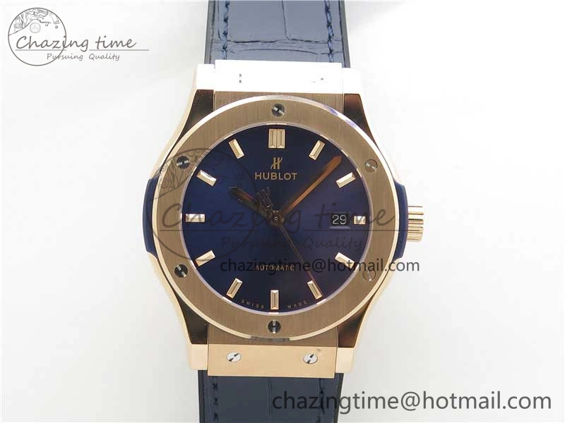 Fusion 42mm RG B50 Blue Dial On Blue Gummy Strap A Premium 6805